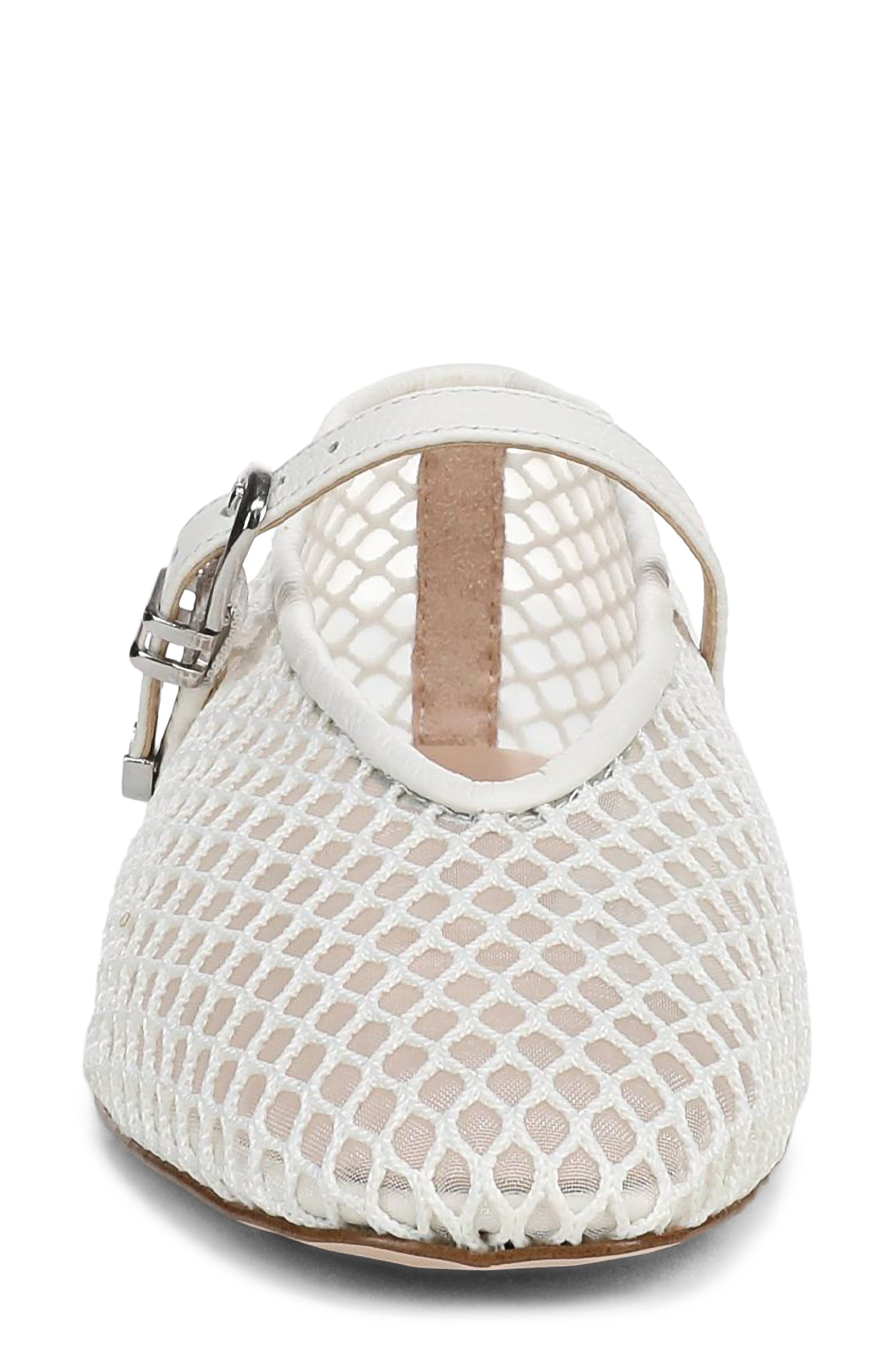 Margot Mesh Mary Jane Flat, Alternate, color, SNOW