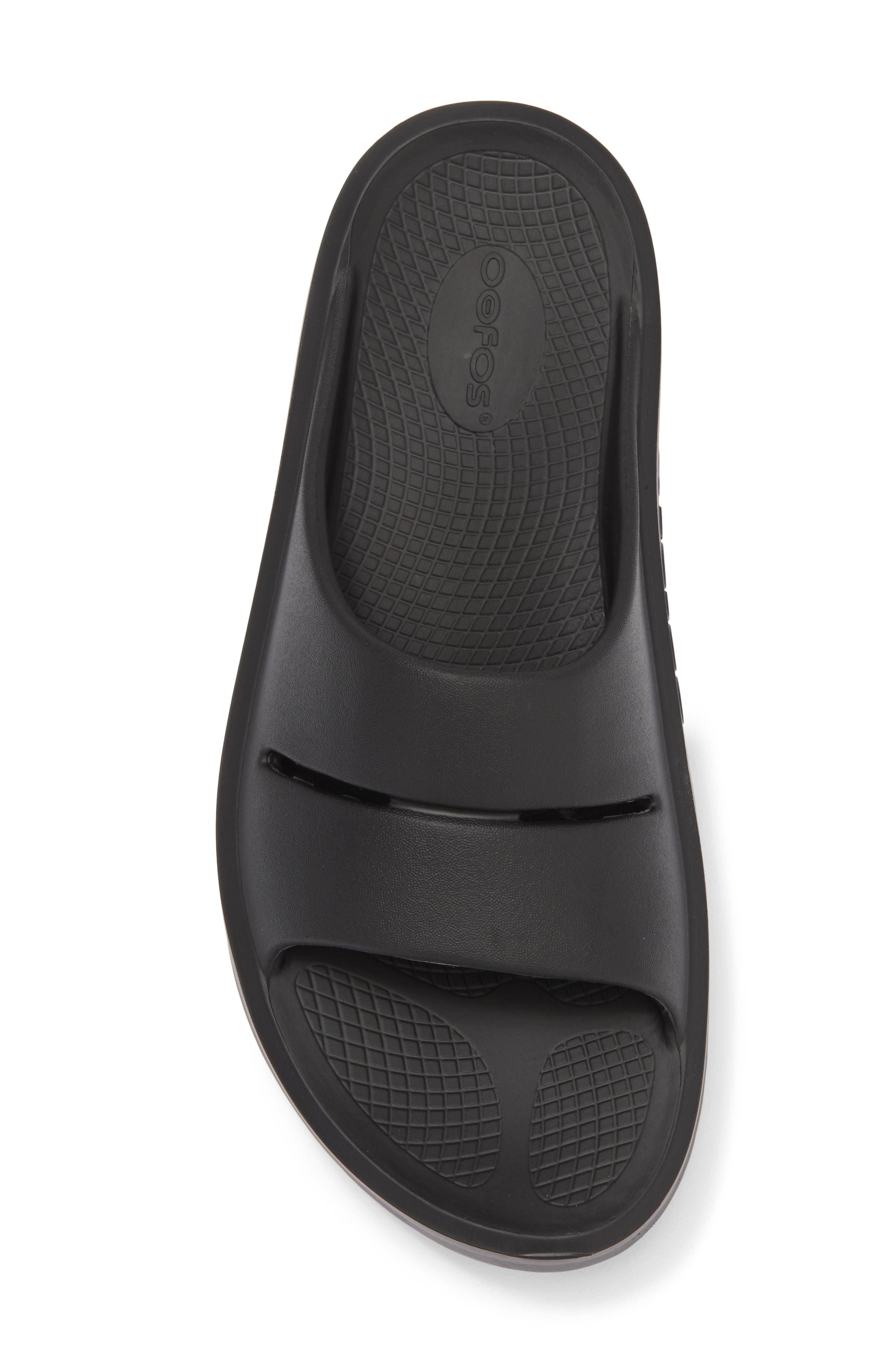 Oofos OOmega OOahh Slide Sandal, Alternate, color, Black