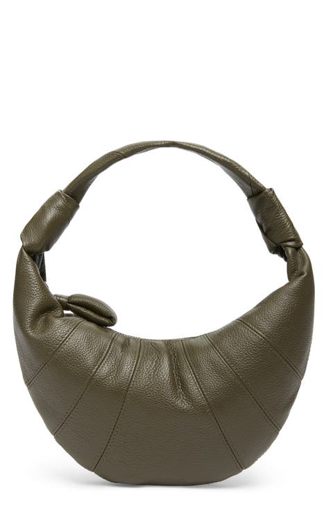 Mini Fortune Croissant Leather Handbag