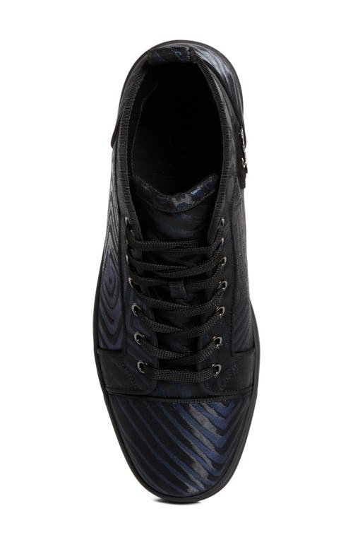 Christian Louboutin Louis Orlato Flat Stripe Jacquard High Top Sneaker