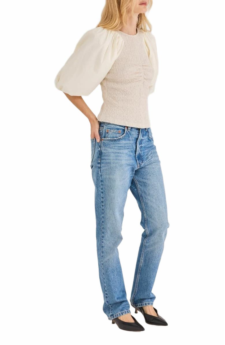 Rebecca Taylor Taryn Top, Alternate, color, Cream