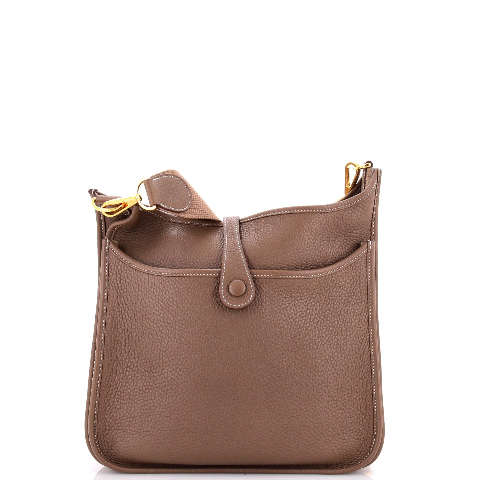 Pre-Owned Hermes Evelyne Bag Gen III Clemence PM, Alternate, color, Etoupe