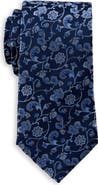 Oak Hill Premium by DXL Big & Tall Floral Vines Tie