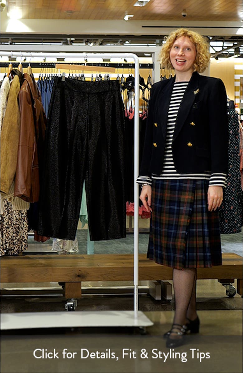 Tacres Metallic Ankle Wide Leg Pants, sales video thumbnail