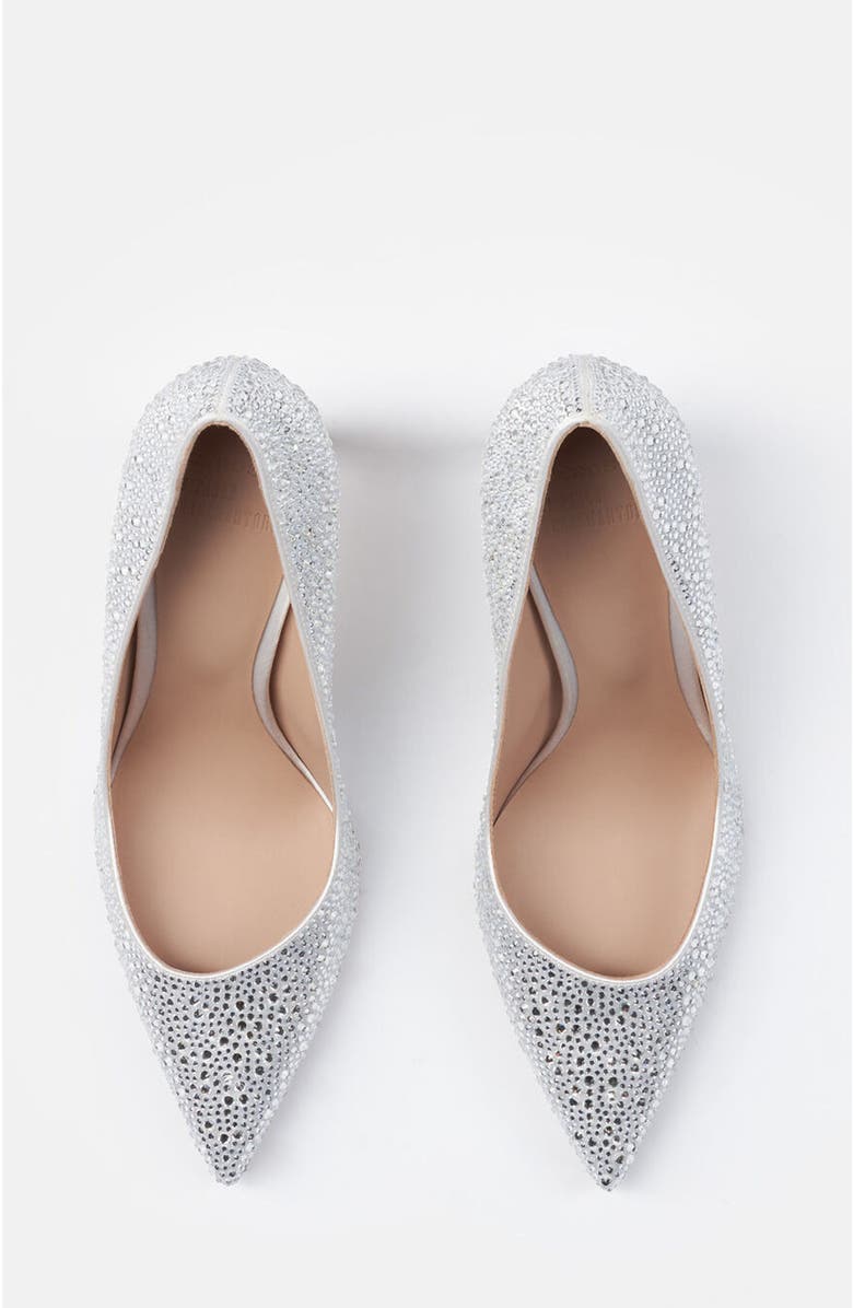 SCAROSSO Greta High Heels, Alternate, color, White Crystal - Silk