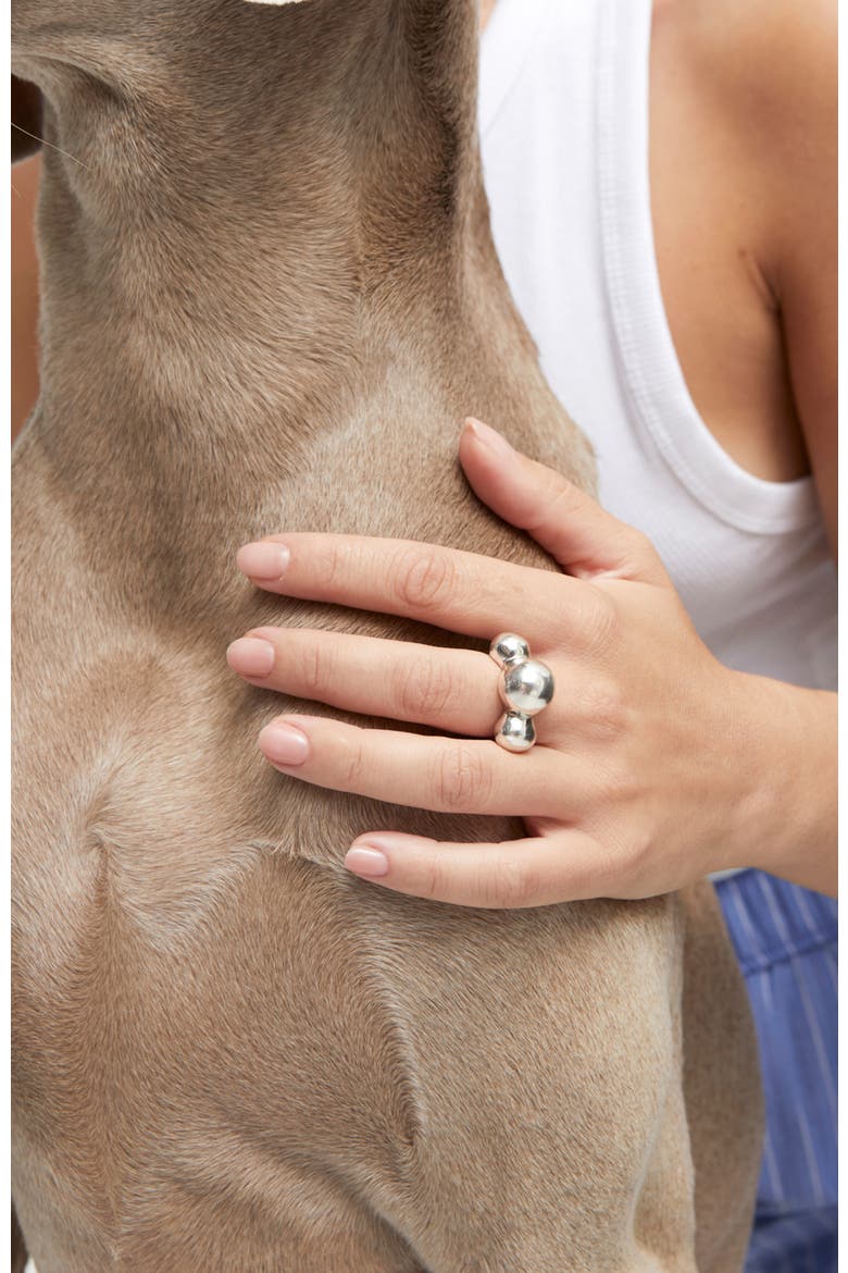 Core Trio Ring, Alternate, color, Silver
