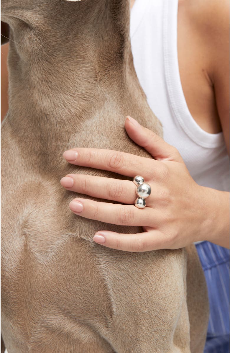 UNODE50 Core Trio Ring, Alternate, color, Silver