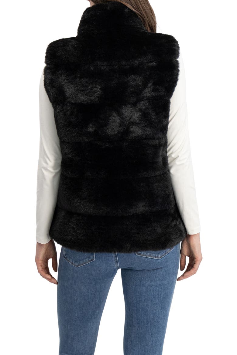 Fur-Free Rex Rabbit (Faux Fur) Vest, Alternate, color, BLACK