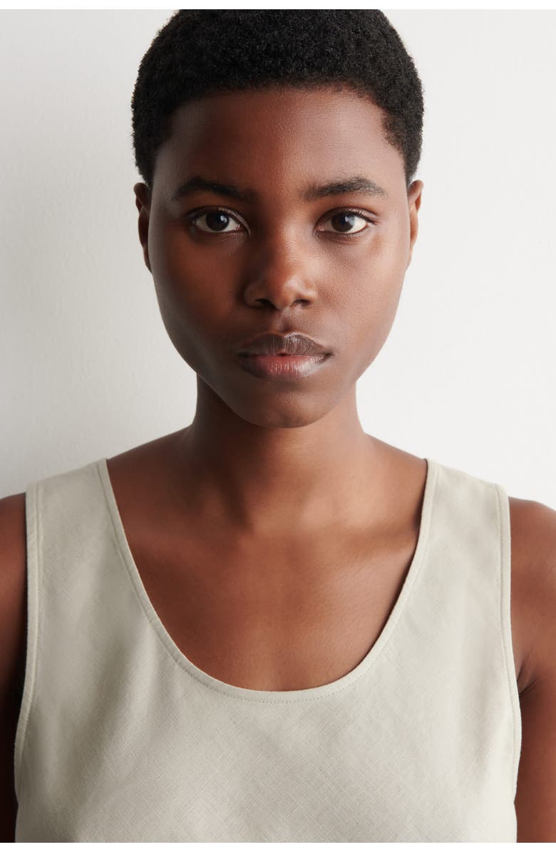 COS Linen Tank Top, Alternate, color, Beige