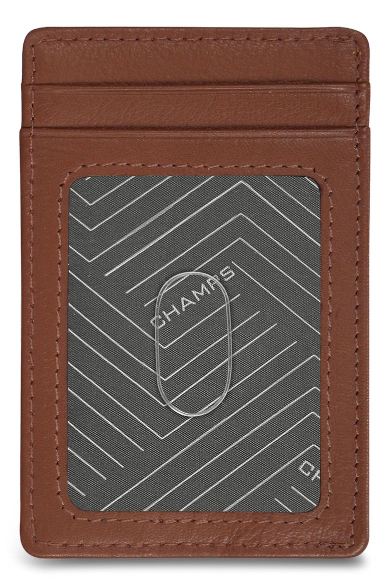 Leather Access RFID Card Case, Alternate, color, BROWN
