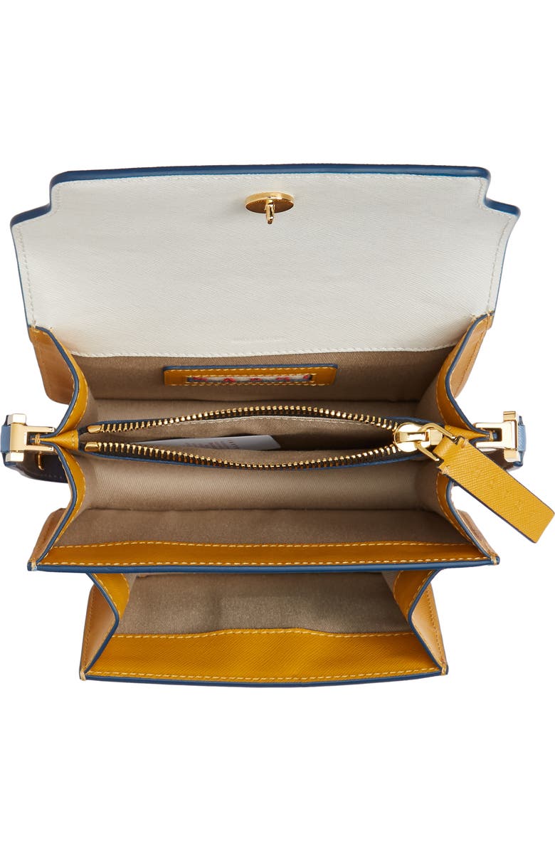Marni Small Trunk Colorblock Leather Shoulder Bag, Alternate, color,