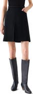 Akris punto Wool Tricotine A-Line Skirt