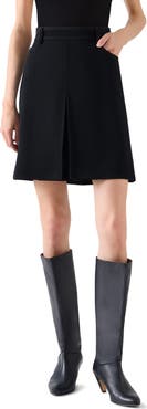 Akris punto Wool Tricotine A-Line Skirt