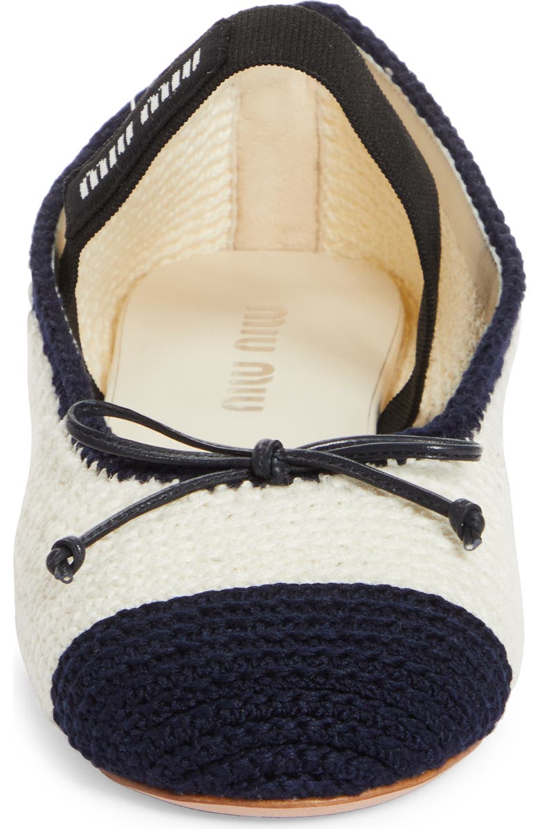 Miu Miu Lea Cap Toe Ballet Flat, Alternate, color,