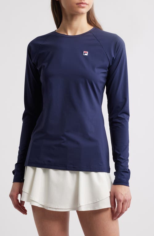 FILA Tennis Essentials Long Sleeve Top in French Navy 