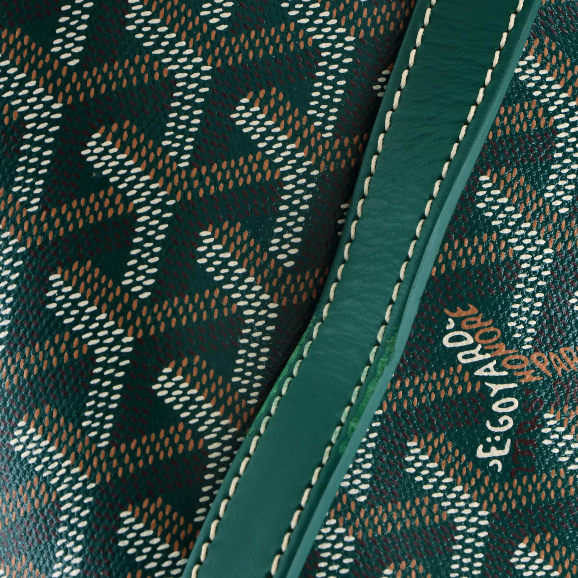 Pre-Owned Goyard Belvedere II Messenger Bag Coated Canvas MM, Alternate, color, Green
