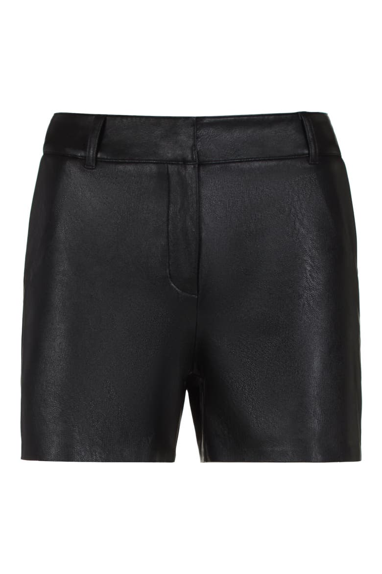 Faux Leather Shorts, Alternate, color, BLACK