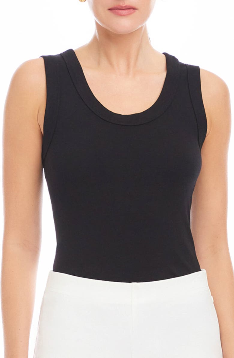 FIFTEEN TWENTY Scoop Neck Tank, Main, color, Black