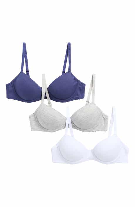 Nautica Kids' Assorted 3-Pack Underwire Molded Bras