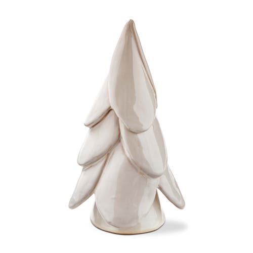 Tag Vail Small White Tree Decor Ceramic Holiday Sculpture In White