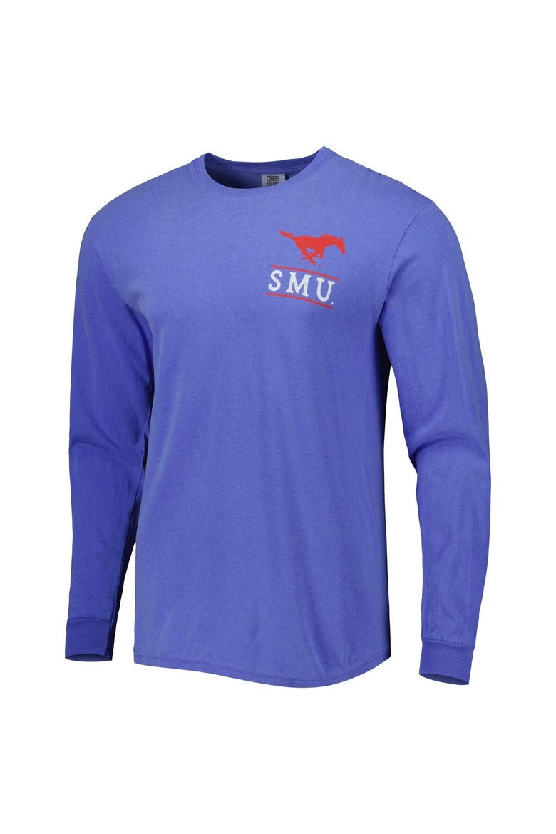 Men's Royal SMU Mustangs Circle Campus Scene Long Sleeve T-Shirt, Alternate, color, Royal