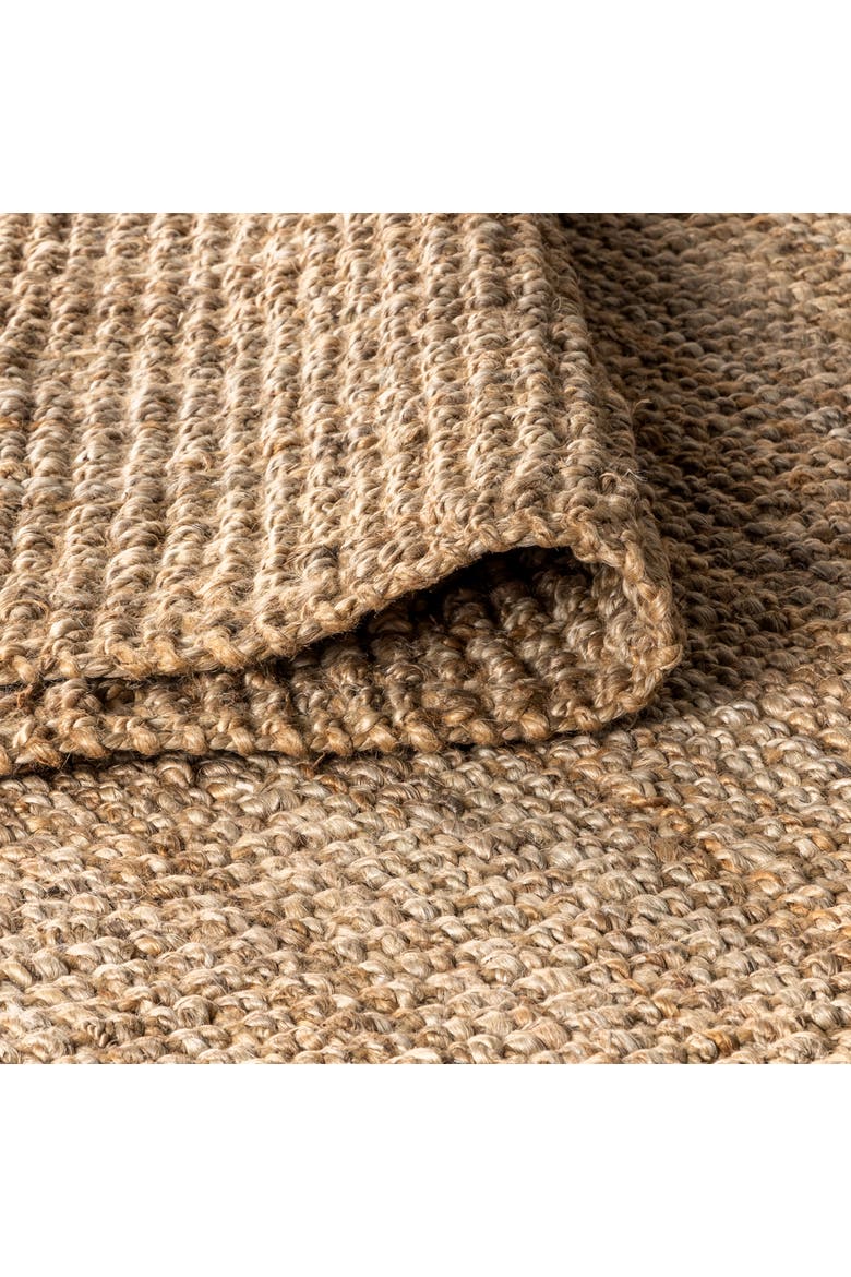 Pata Hand Woven Chunky Jute with Fringe Area Rug, Alternate, color, Natural
