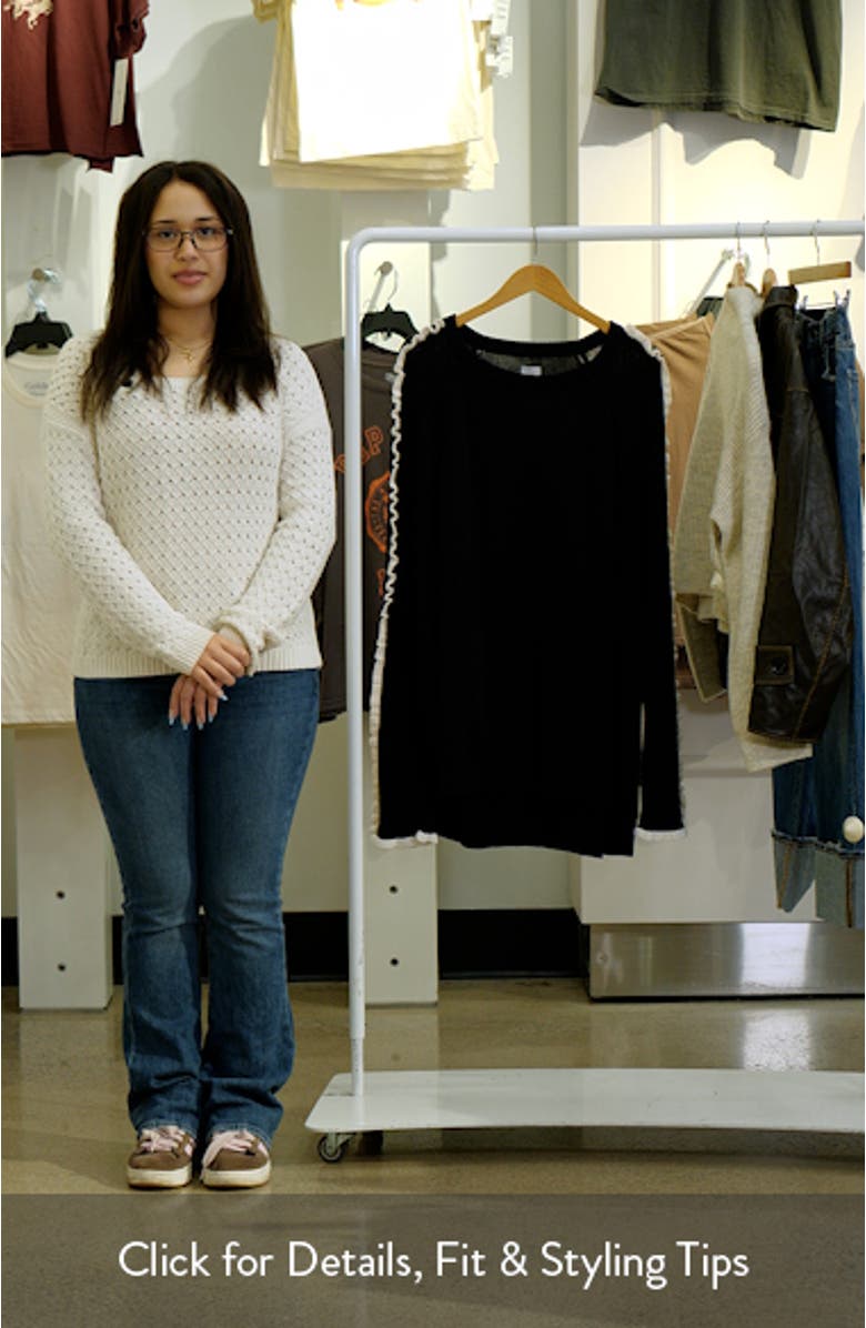 Ruffle Trim Sweater, sales video thumbnail