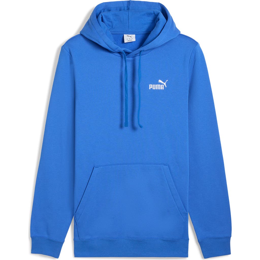 Puma Essential Small Logo Fleece Hoodie In Blue