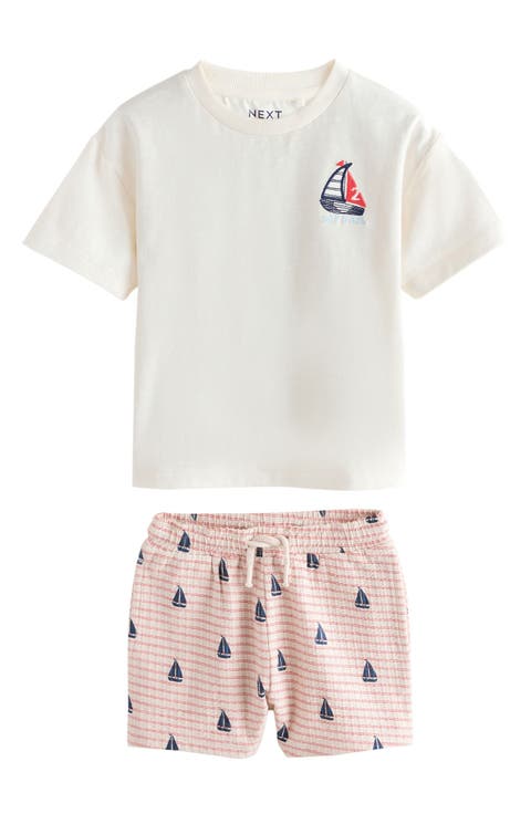 Kids' Boat Graphic T-Shirt & Shorts Set (Baby, Toddler & Little Kid)
