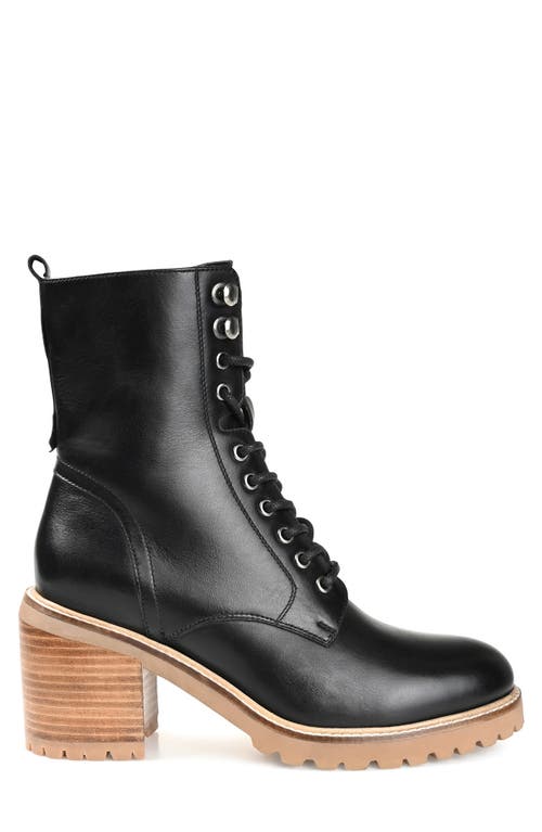 Journee Signature Malle Lace-up Boot In Black