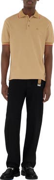 Burberry Logo Collar Cotton Polo Shirt