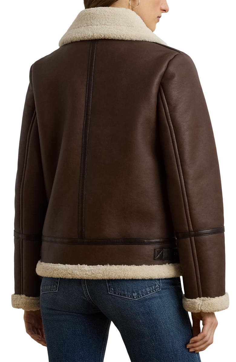Faux Leather & Faux Shearling Bomber Jacket