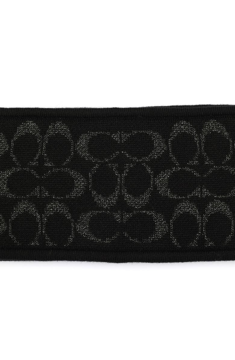 COACH Metallic Signature C Headband, Alternate, color, 