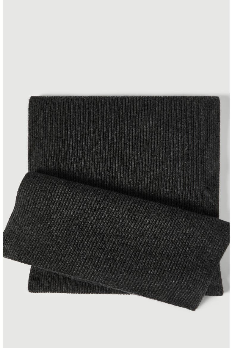 Cashmere knit scarf, Alternate, color, Lignite Grey