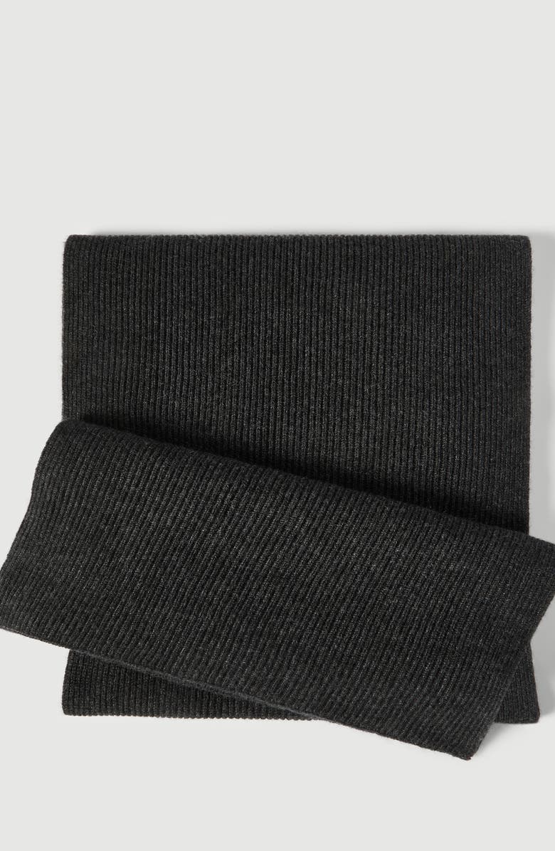 Brunello Cucinelli Cashmere knit scarf, Alternate, color, Lignite Grey
