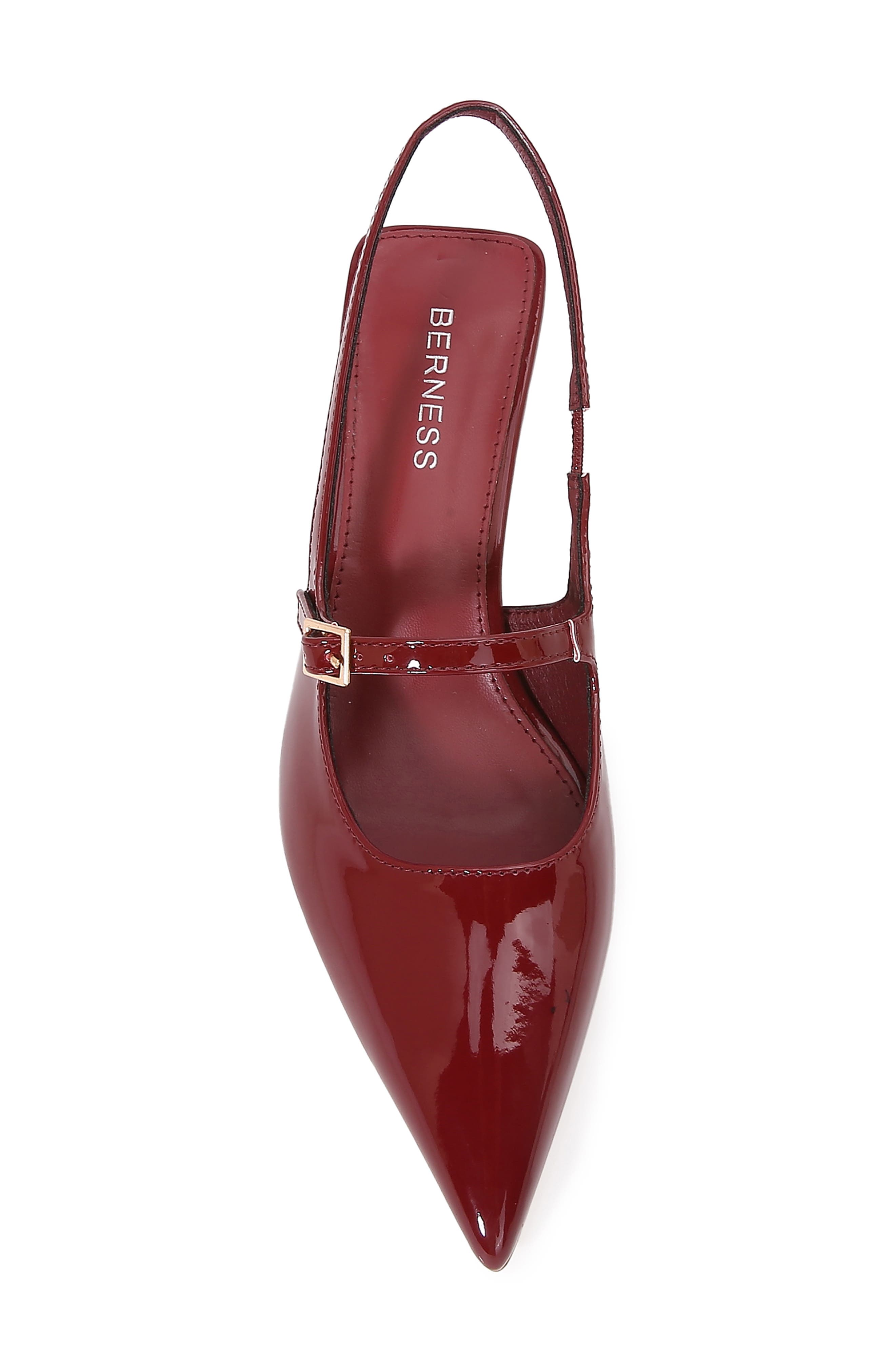 Corrie Kitten Heel Slingback Pump, Alternate, color, BURGUNDY