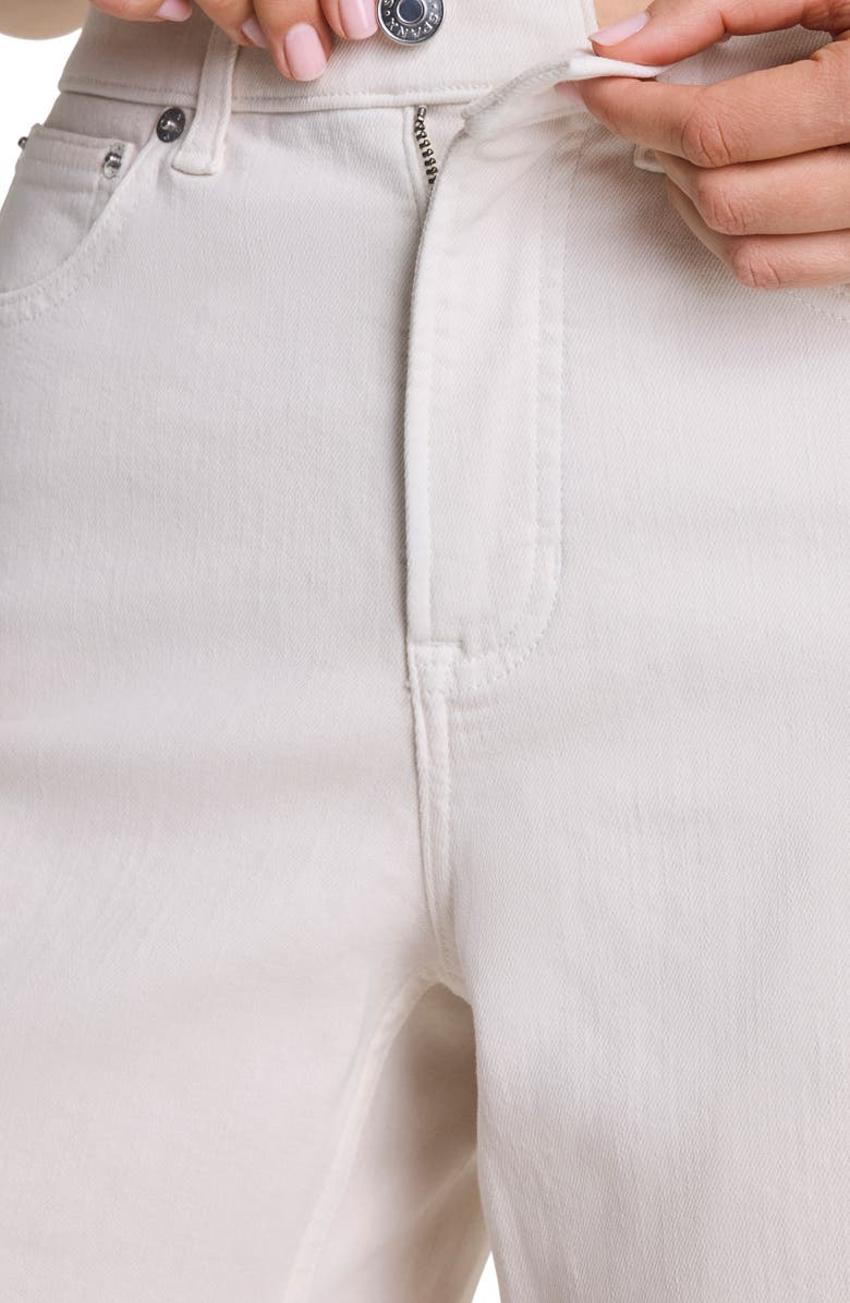 SPANX<sup>®</sup> SPANXshape<sup>™</sup> Authentic 360 Raw Hem Jean Shorts, Alternate, color, Alabaster