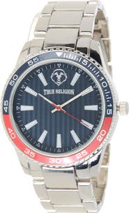 True Religion Logo Bracelet Watch, 43mm