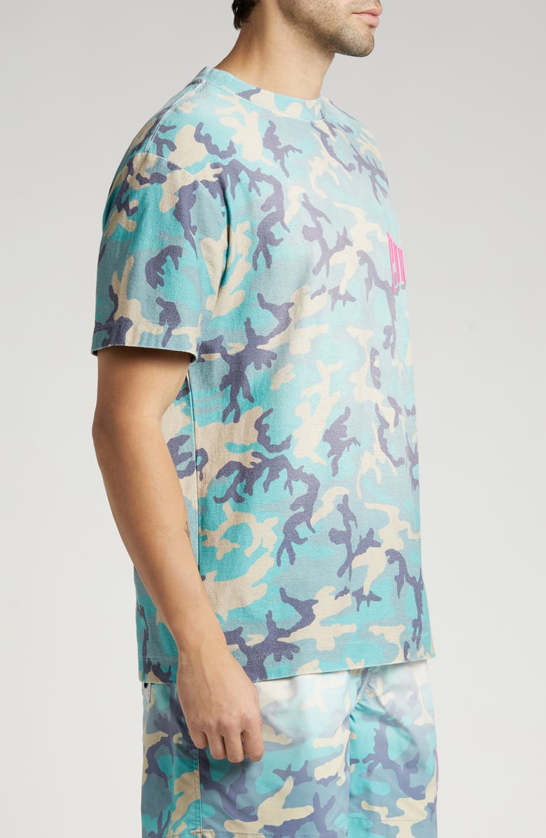 PURPLE BRAND Camo Logo Graphic T-Shirt, Alternate, color, Blue Multi