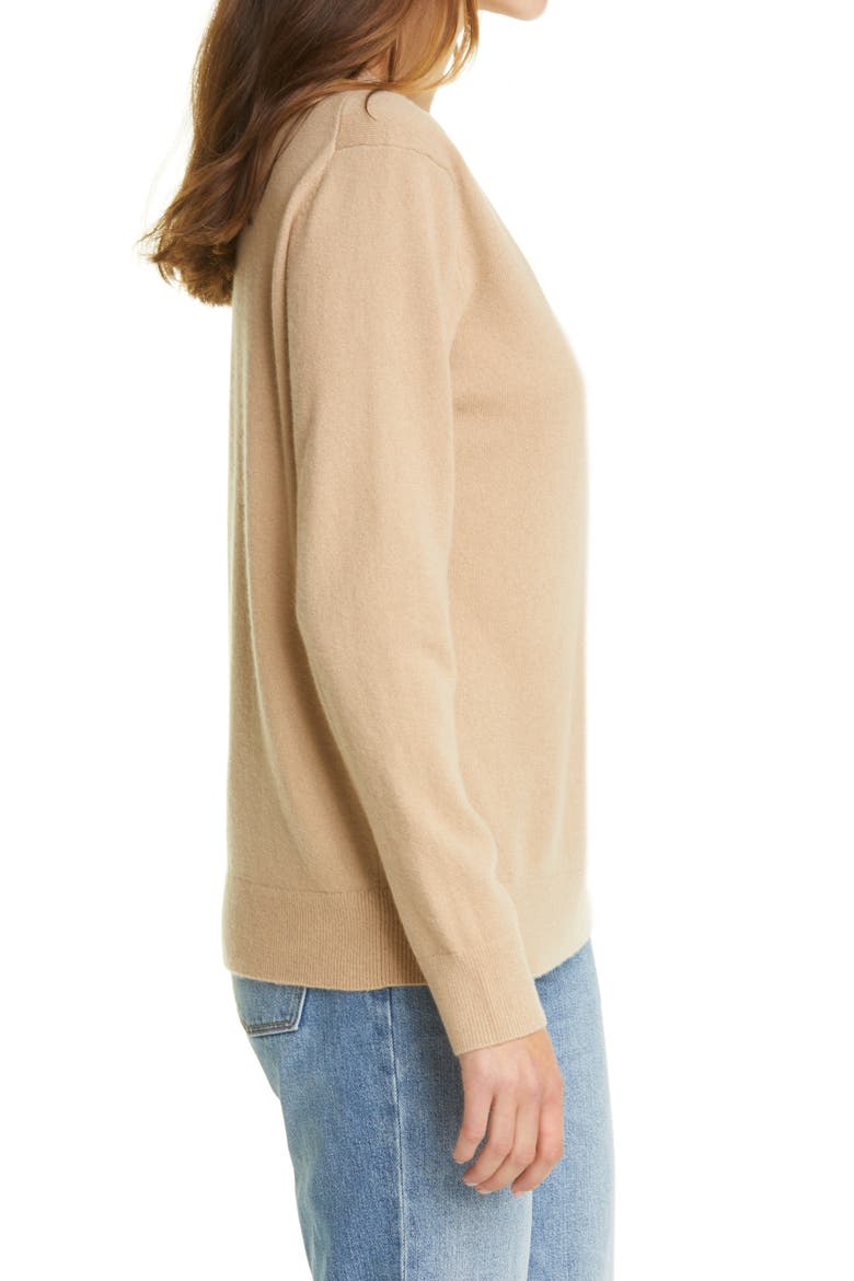 Weekend V-Neck Cashmere Sweater, Alternate, color, CAMEL