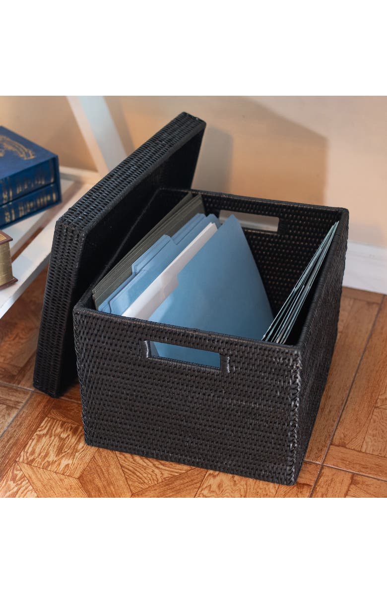 Artifacts Trading Company<sup>™</sup> Artifacts Rattan Storage Box with Lid - Letter File, Alternate, color, 