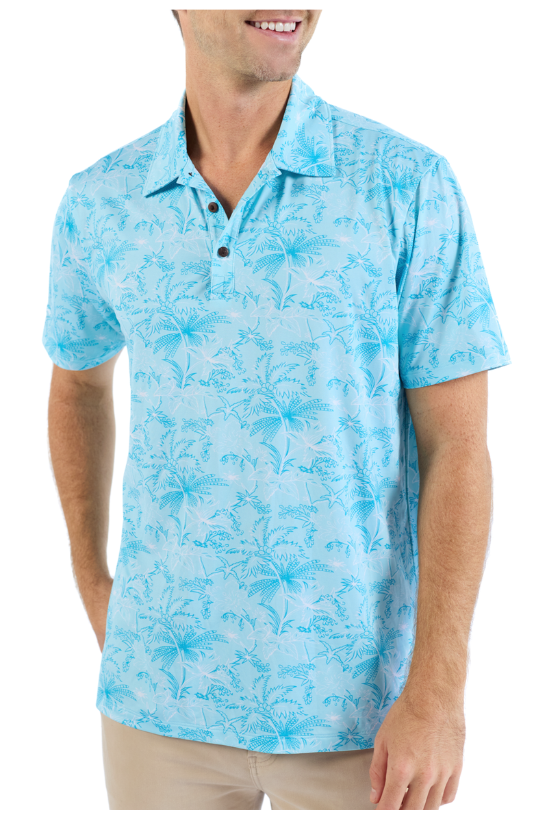 Kenny Flowers The Ocean Round - Light Blue Golf Shirt, Alternate, color, Light Blue