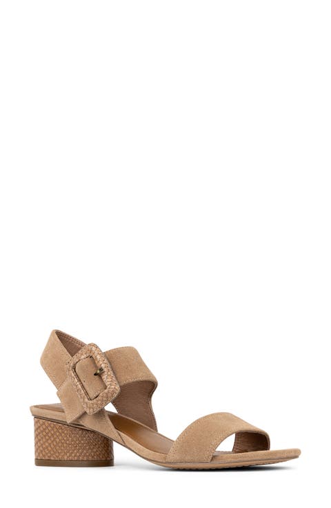 Oversize Buckle Slingback Sandal (Women)