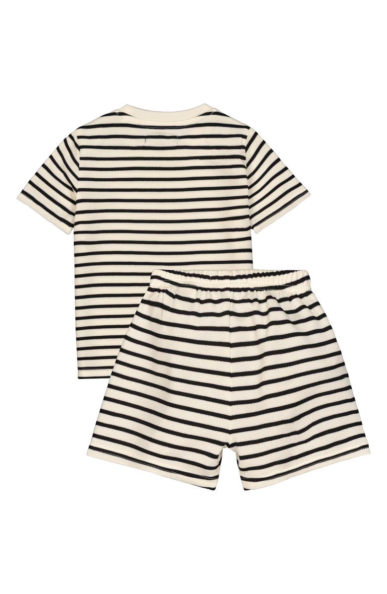 Joe's Jeans Kids' Stripe Shirt & Shorts Set, Alternate, color, Off White