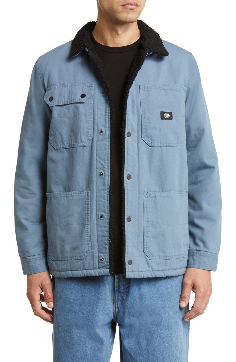 Vans Faux Shearling Lined Drill Chore Coat, Main, color, 
