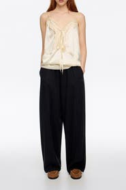 Bimba y Lola Denim Wide Leg Trousers