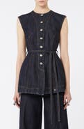 SPORTMAX Domino Belted Denim Vest