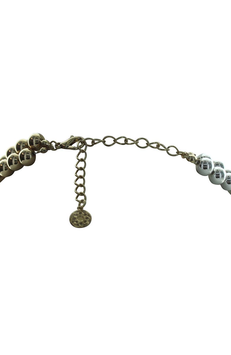 OLIVIA WELLES 14K Gold Plated Double Strand Beaded Necklace, Alternate, color, Gold