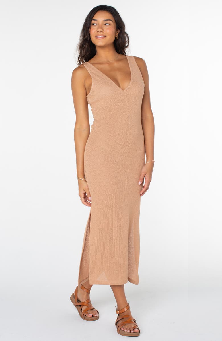 Roxy Slow Isle Knit Midi Dress, Alternate, color, Praline Solid Stamp