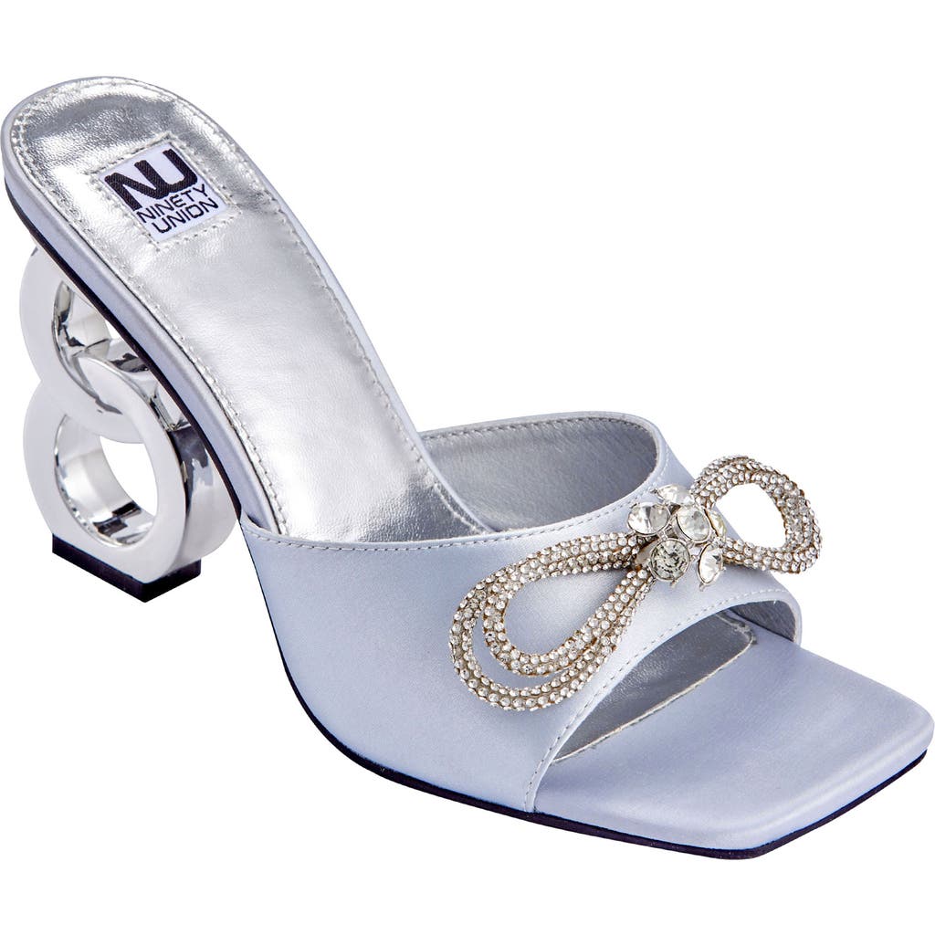 Ninety Union Regal Bow Slide Sandal In Silver